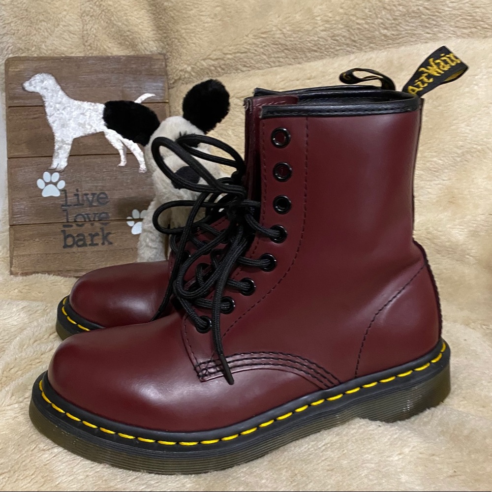 Dr Martens 1460 Cherry Red Smooth Leather Boots ❤️